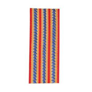 MILITARY UNIFORM RIBBON RANKS IN BLUE RED AND YELLOW