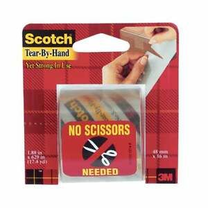 3M Scotch 2 In. X 17 Yd. Tear by Hand Tape 3841 Pack of 36