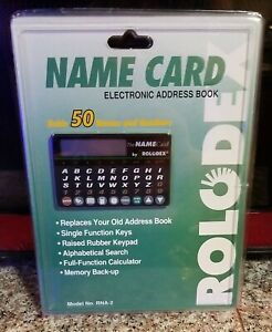 Rolodex RNA-2 Name Card Electronic Address Book 50 Names/Numbers! New Sealed!