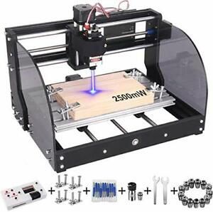 2-in-1 2500 m W 3018 Pro-M CNC Router Kit, GRBL Control 3 Axis Wood Plastic Acry