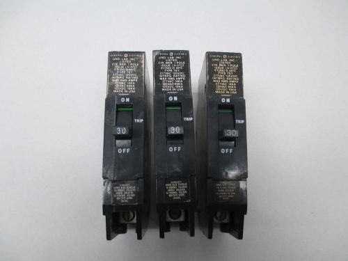Lot 3 general electric ge tey130 1p 30a 120/277v-ac circuit breaker d354109 for sale