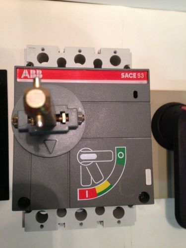 Abb sace-s3b-d circuit breaker 225 amp with handle and insolater for sale