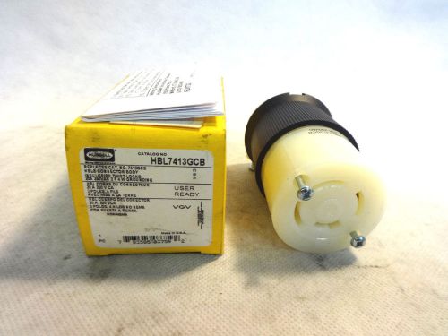 New in box hubbell hbl7413gcb 20 amp 250v connector for sale
