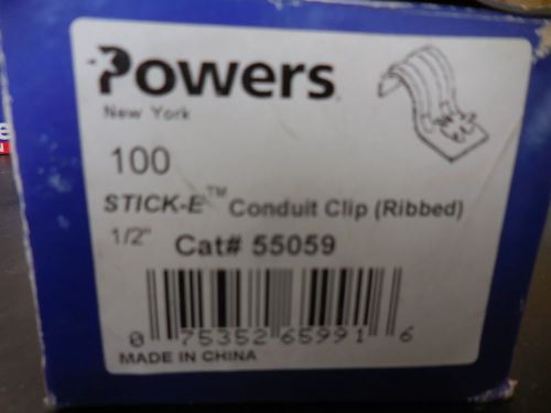 New Powers Conduit Clip (One Hole Strap) 1/2&#034; Stick-E 55059 Quantity (143)