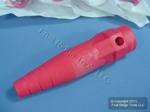 5 leviton red ect 18 series male cam plug connector insulating sleeves 18sdm-22r for sale