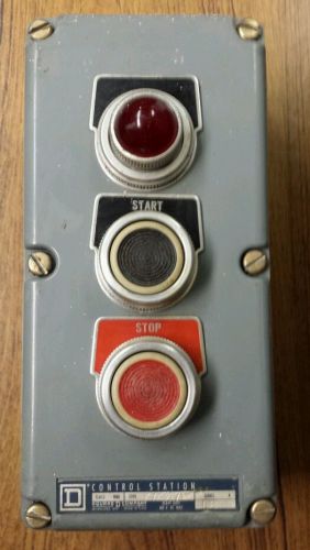 Square d 9001 kyk317 control station start stop pushbutton light for sale