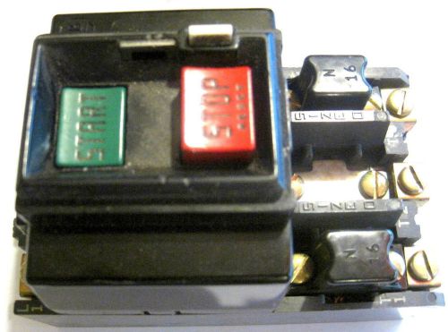 Allen Bradley 609-A0W NEMA pushbutton starter switch 25 HP Series F 600 VAC Max