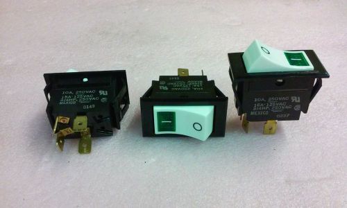 Lot of 3 Carling Switch Rocker On Off Lighted Power Switch