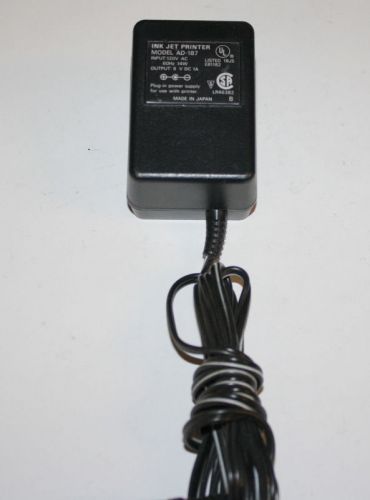 genuine INKJET PRINTER AD-187 REPLACEMENT POWER SUPPLY 9V 1A