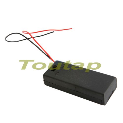 2pcs 2 aaa 3a battery 3v holder box case with on/off switch black high quality for sale