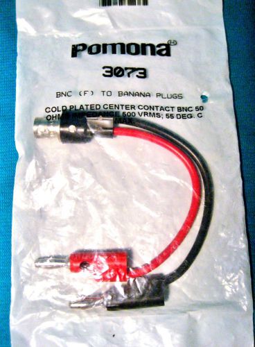 NEW Pomona 3073 BNC (F) to Banana Plugs Gold Plated Center Contact BNC 50