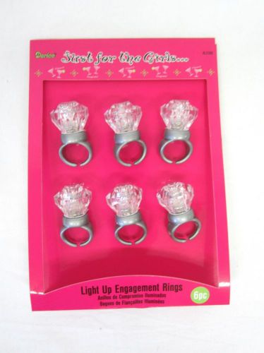 $10 darice just for the girl&#039;s led light emitting diode engagement ring 6 pc for sale