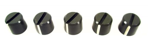 5 tiny 0.4&#034; tektronix grey slot top knobs for 1/8&#034; shaft ~ white line pointer for sale