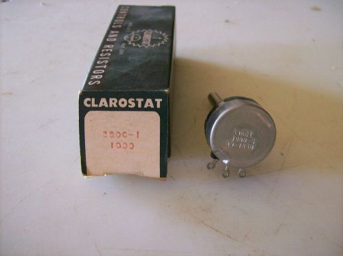 Clarostat 380c-1 1000 potentiometer 1k long shaft