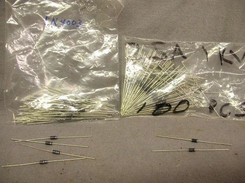 LOT OF 200 DIODES - 1N4003 &amp; 2.5 AMP /1OOO VOLT - PACKS OF ABT. 100 EACH