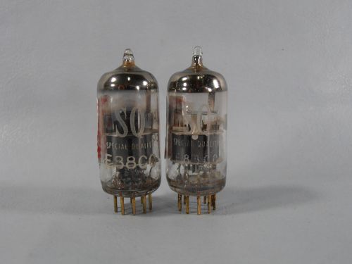 2 x PHILIPS E88CC SQ Vintage Double Triode Tubes // GOLD PIN // TESTED