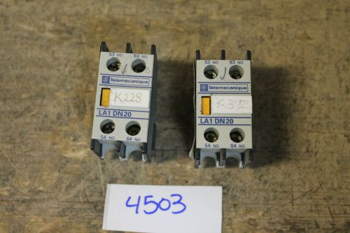 2 pcs telemecanique la1 dn20 contactor block (4503) for sale