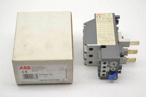 New abb ta75 du 45 thermal 45-63a amp 600v-ac overload relay b395069 for sale