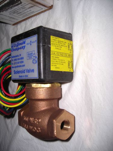 NEW JD GOULD M 3V SOLENOID VALVE 1/4 IN 5-125 PSI AIR / WATER 120-240 VOLT  NEW