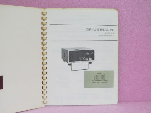 Fluke Manual 1980A Telecommunications Frequency Counter Instruction Manual