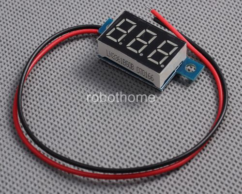 3.3v -17 slim digital voltmeter blue led lithium battery vehicles panel meter for sale