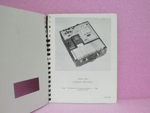 Hickok Manual 123R Cardmatic Tube Tester Instruction Manual w/Schematics (1963)