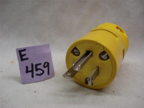 Woodhead Connector Plug,  125 Volt,  20 Amp,  2 Pole