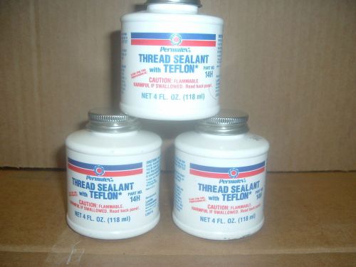 Permatex 80632 14h 3 bottles thread sealant white 4 oz. with teflon brush can for sale