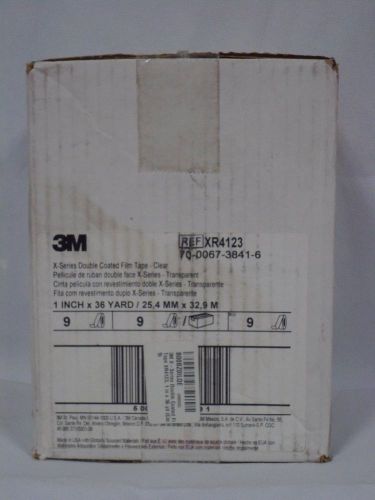 3M X-Series Double Coated Film Tape XR4123, 1 in x 36 yd (Case of 9)