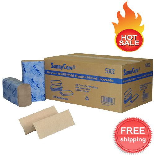 4000/cs multifold paper towels brown 250/pk;16pk/cs new for sale