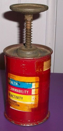 PROTECTOSEAL CHICAGO VINTAGE PLUNGER SOLVENT CAN SAFETY PRODUCT METAL