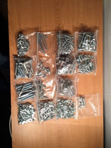 Assorted lot of machine bolts and nuts and washers for sale