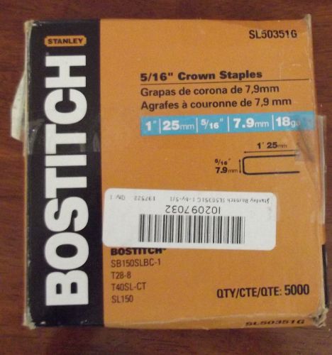 Stanley bostitch sl50351g 1-by-5/16-inch 18-gauge staples for sale