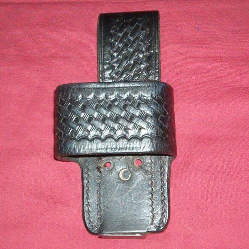 Safety Speed Holster Co. Basketweave Leather Universal Radio Holder · Vintage!