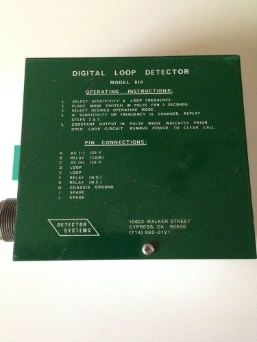 Detector Systems Digital Loop Detector Traffic Control Model 810