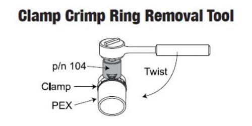 Clamp crimp ring removal tool for sale