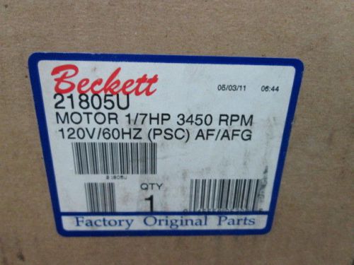Beckett 21805u 1/7hp 3450rpm psc electric burner motor for sale