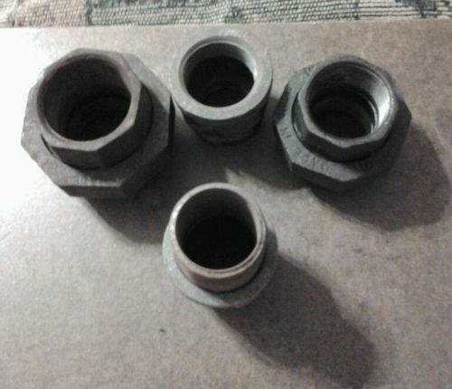 Union 1-1/4&#034; , 1-1/2&#034; npt forged steel threaded unions,  reducers, nipple for sale