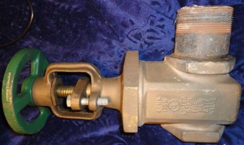 2&#034; brass threaded fire main gate valve 175w 976h