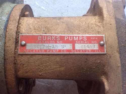 Burks pumps 3ct7m-ab sp - bronze pump 1/3hp? for sale