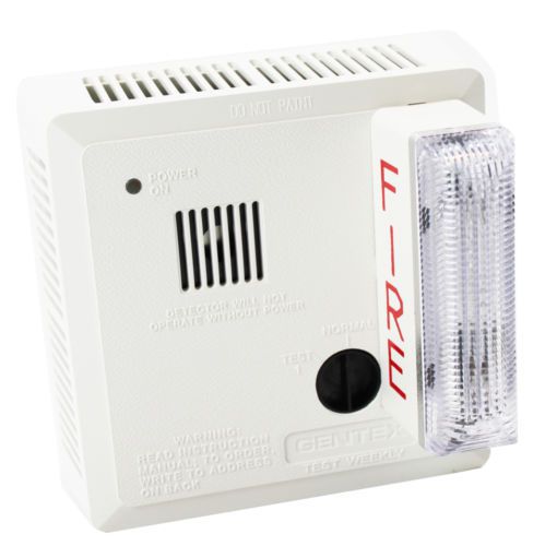 Gentex 710cs w fire alarm smoke detector w/ flashing strobe for sale