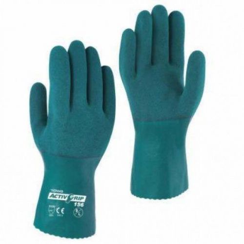 6 new pair size 8 med to lg towa activgrip 156 super grip latex work gloves for sale
