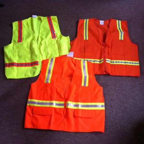 Lot 3 iron horse tingley job sight large reflective safety vests ansi-comply new for sale
