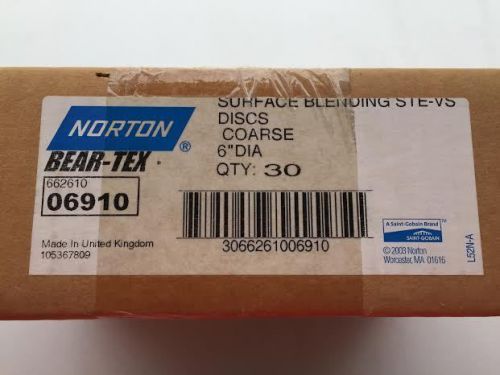 Norton Bear-Tex 66261006910 SURFACE BLENDING STE-VS DISCS COARSE 6&#034; DIA  QTY 30