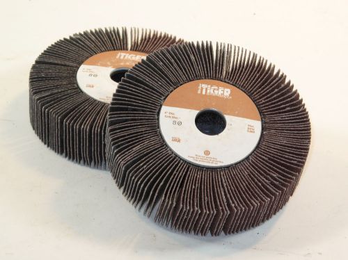 1 lot of 3 - Weiler 4&#034;x1&#034;x5/8&#034; 80 grit Tiger Coster Flap wheel pt# 53167 (#1309)