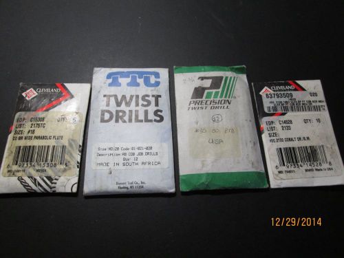 Cleveland precision travers tool  #18 #20 #30 #50 cobalt jobber drill bits-39 pc for sale