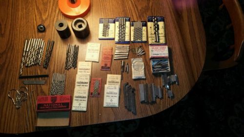 Misc Lot of Machinist Drill Bits &amp; 50mm Goggle Lenses