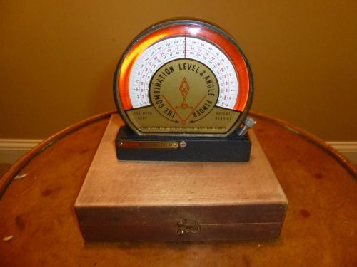 Vintage Scarce Alfred Emerson The Combination Level &amp; Angle Finder Inclinometer