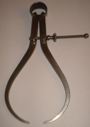 Vintage starrett 6 in spring-type outside calipers w/ flat legs and solid nut for sale