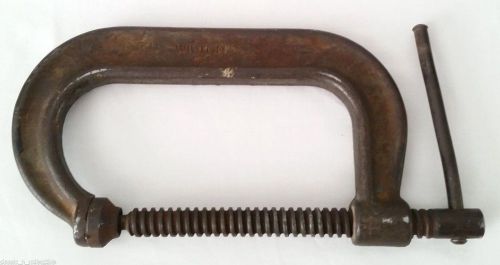 Vintage WILTON #406 C CLAMP Drop Forged Steel 6&#034; Opening, 3-3/4&#034; Throat